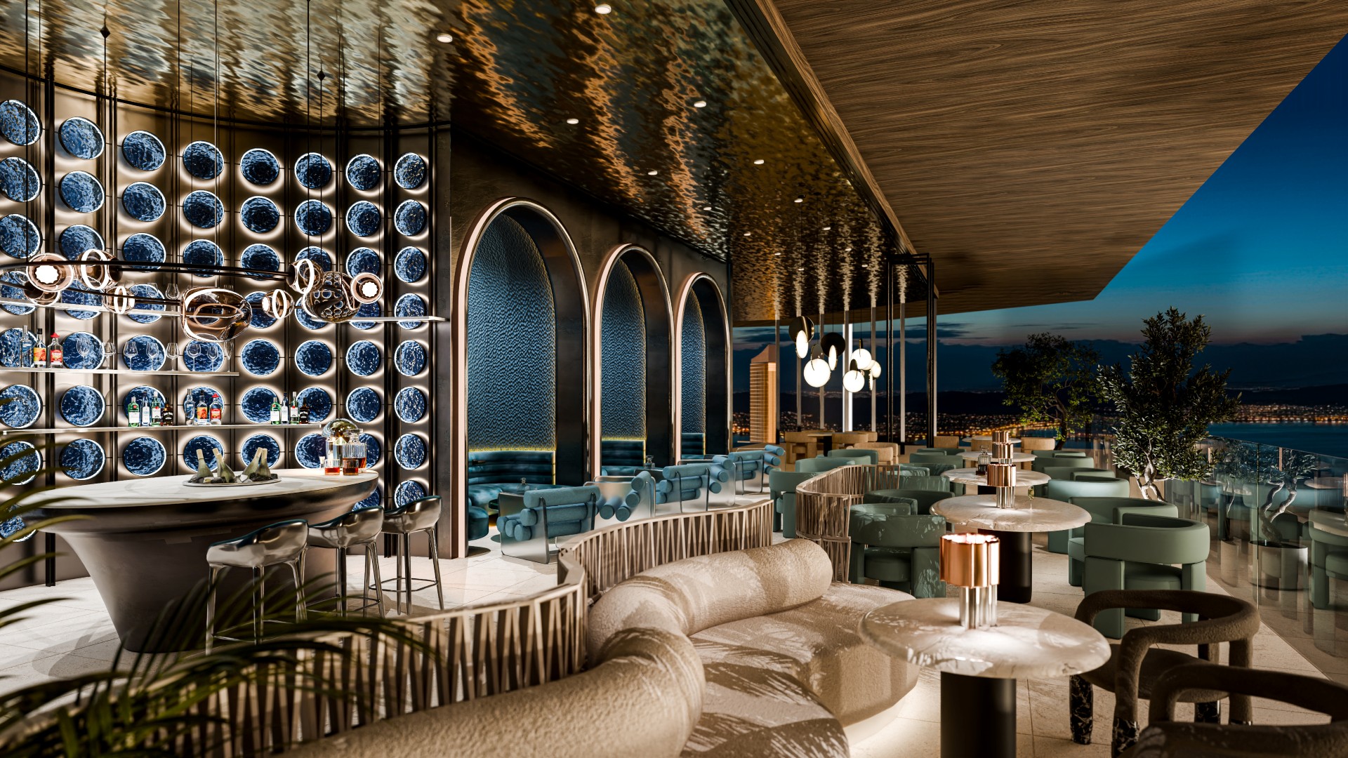 Mondrian luxury clubhouse interior